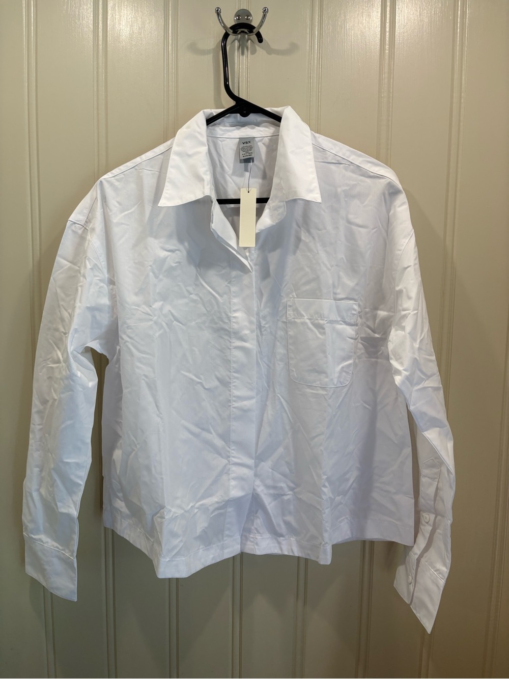 Victoria's Secret White Button-Up Collared Blouse